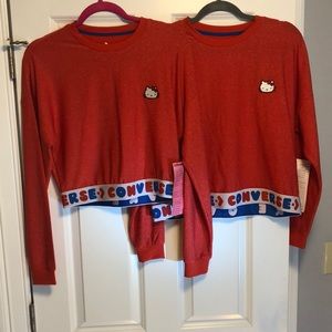Converse hello kitty red long sleeve shirts